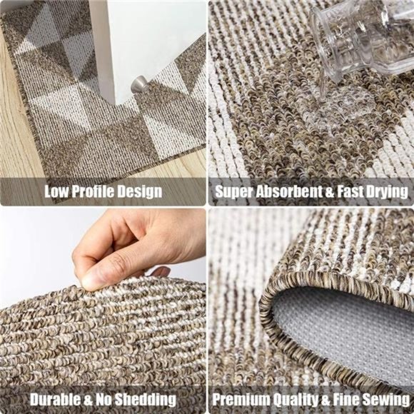 24"x 36", Absorbent Front Back Door Mat Floor Mats, Rubber Backing Non Slip - Picture 4 of 7